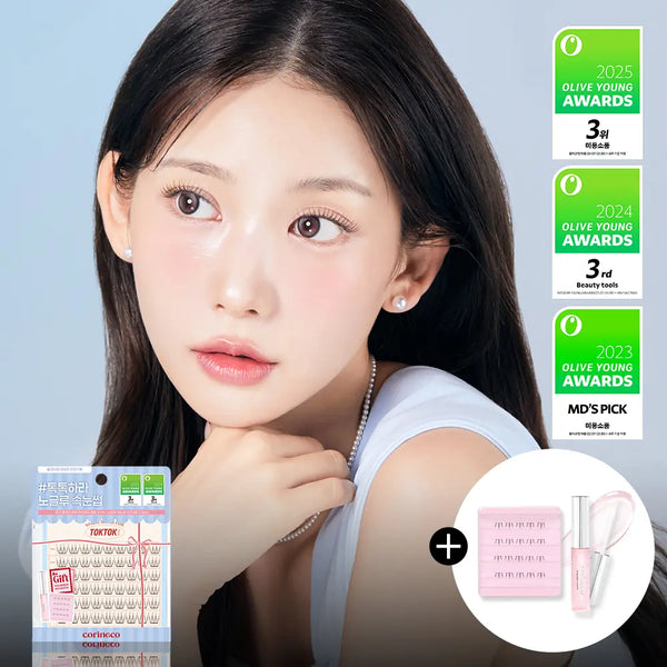 [CORINGCO] Corringo Tok Tok Hara No-Glue Eyelashes Award Limited Edition Set / [어워즈 기획]코링코 톡톡하라 노글루 속눈썹 어워즈 한정기획 (+아이래쉬 세럼 5ml, 언더팝 속눈썹 20pcs 증정)