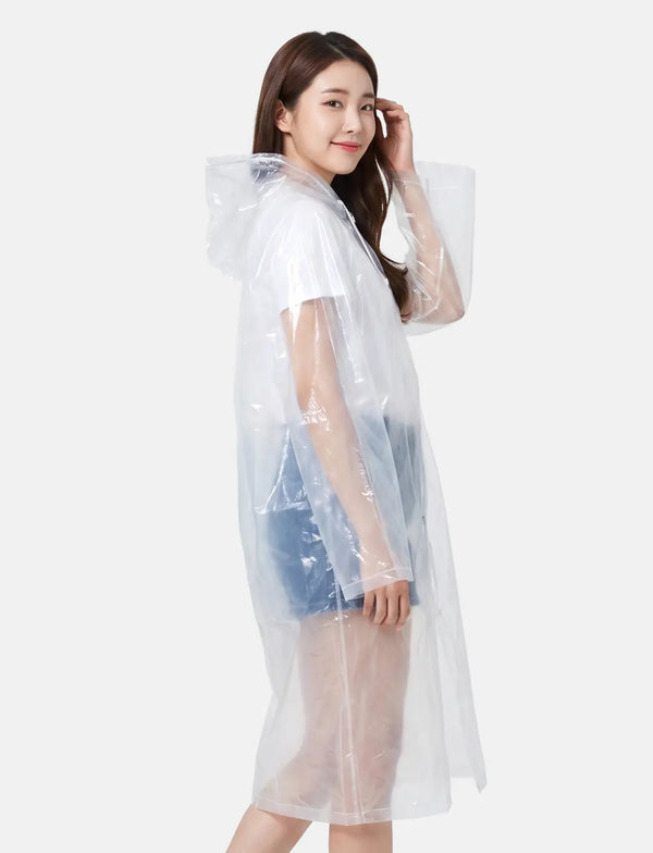 [DAISO] Disposable Rain Coat - Clear / 일회용 레인 코트 클리어