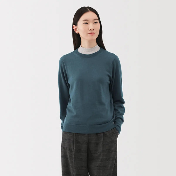 [MUJI] Washable Wool High Gauge Crewneck Sweater / 워셔블 울 하이 게이지 크루넥 스웨터