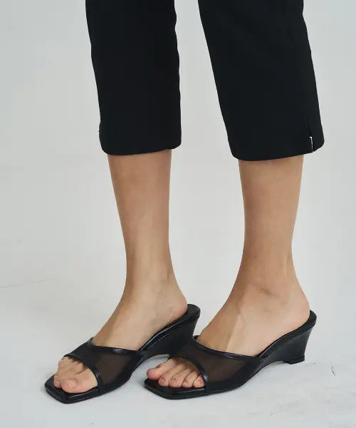 [PHASE MOON] Veil Mesh Summer Wedge Sandals (5cm) / Veil 메쉬 썸머 웨지 샌들 (5cm)
