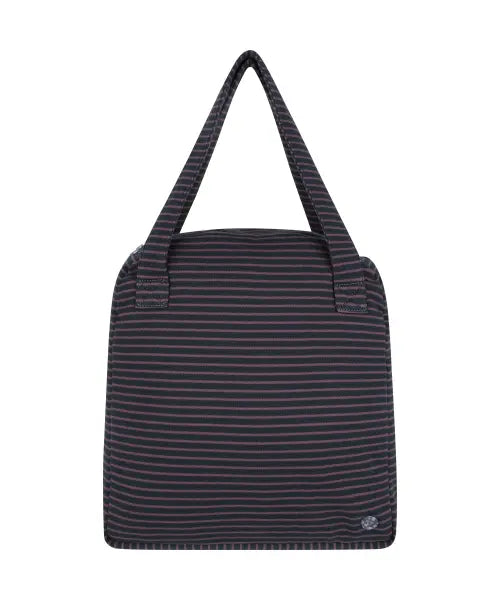 [COYSEIO 038] 038 STRIPE TOTE BAG BLUE CHARCOAL
