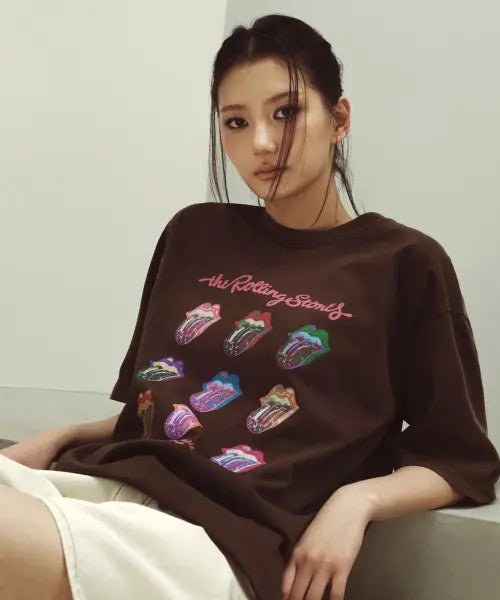 [ACME DE LA VIE] ROLLING STONES GLOW ARCHIVE SHORT SLEEVE T-SHIRT