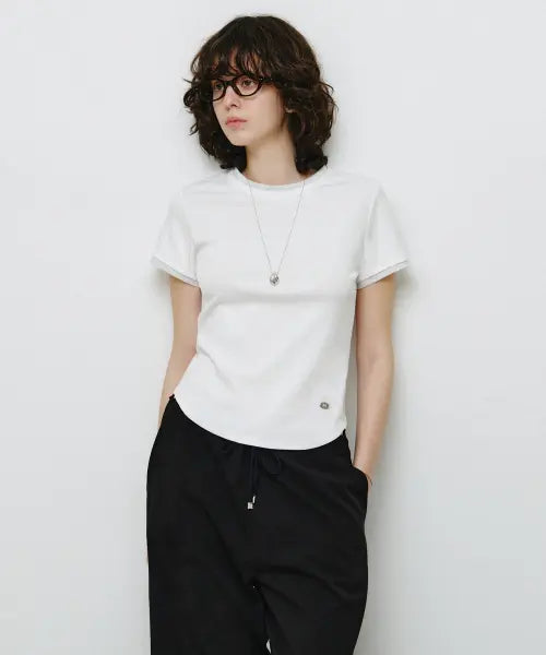 [MONGDOL] Essential Layered Short Sleeve T-Shirt MDTS099_5 Colors / 에센셜 레이어드 반팔 티셔츠 MDTS099_5 Colors