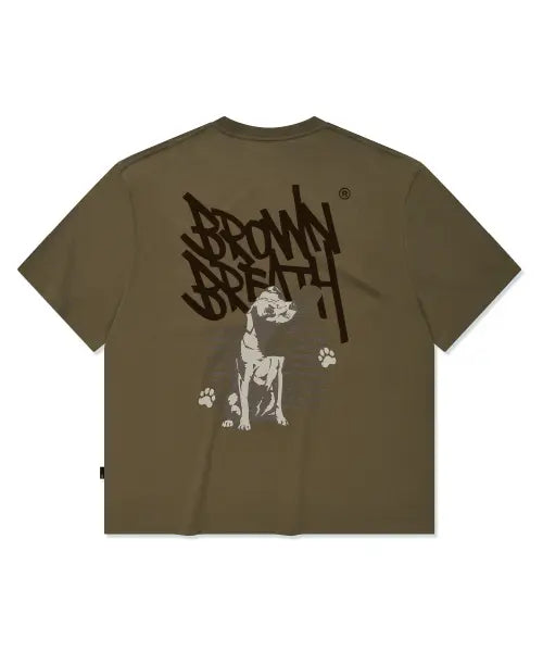 [BROWNBREATH] DELIVERY TAG TEE - BROWN