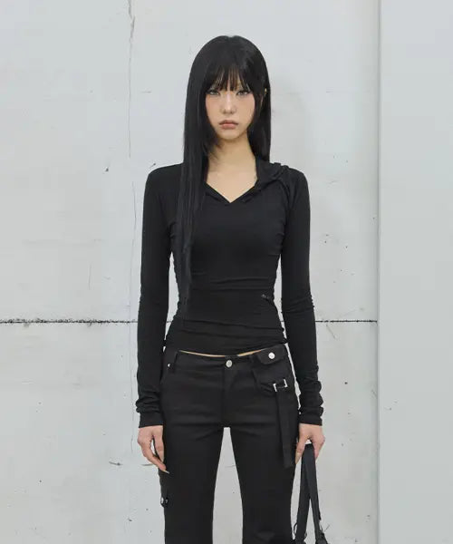 [41PRAY] Layered Bolero  Long Sleeve / Black