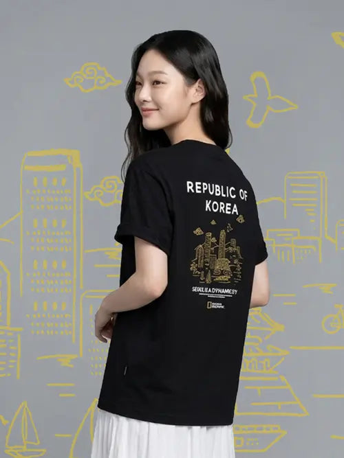 [NATIONALGEOGRAPHIC] N262UTS922 [ROK] Dynamic City Graphic T-Shirt BLACK / N262UTS922 [ROK] 다이나믹 시티 그래픽 반팔 티셔츠 BLACK