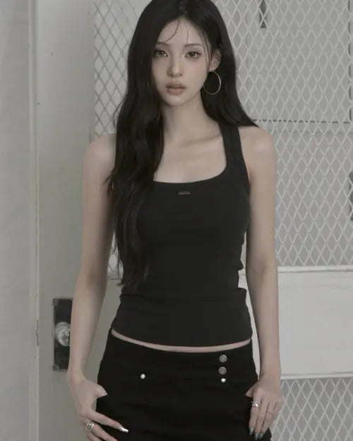 [KHAKIPOINT] Muted Tank Top (charcoal)
