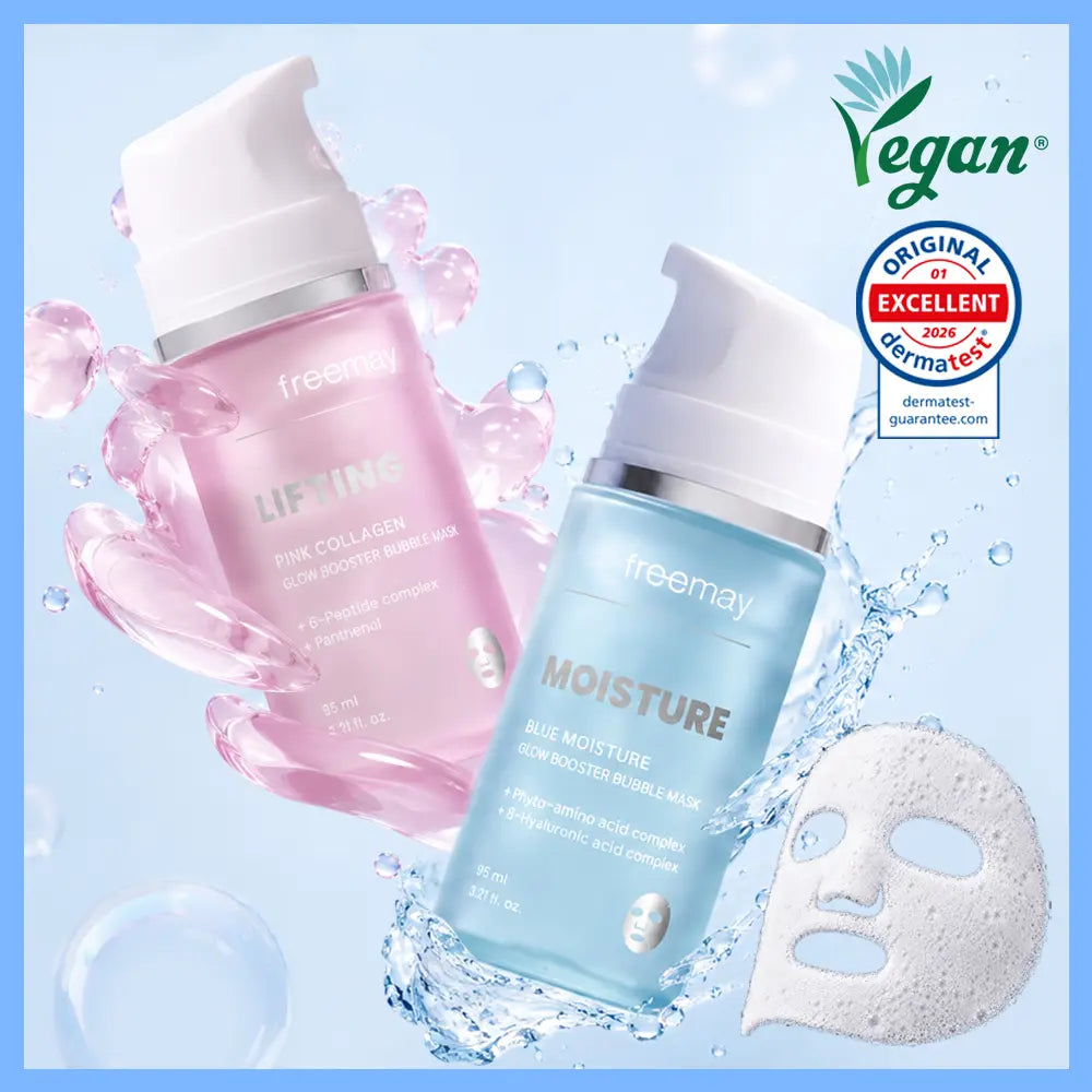 [Freemay] Primaay Glow Booster Bubble Mask 95ml (Collagen/Hyaluronic Acid) / [콜라겐/히알루론산 퀵 버블마스크]프리메이 글로우 부스터 버블 마스크 95ml 2종 택 1(핑크 콜라겐/블루 모이스춰)