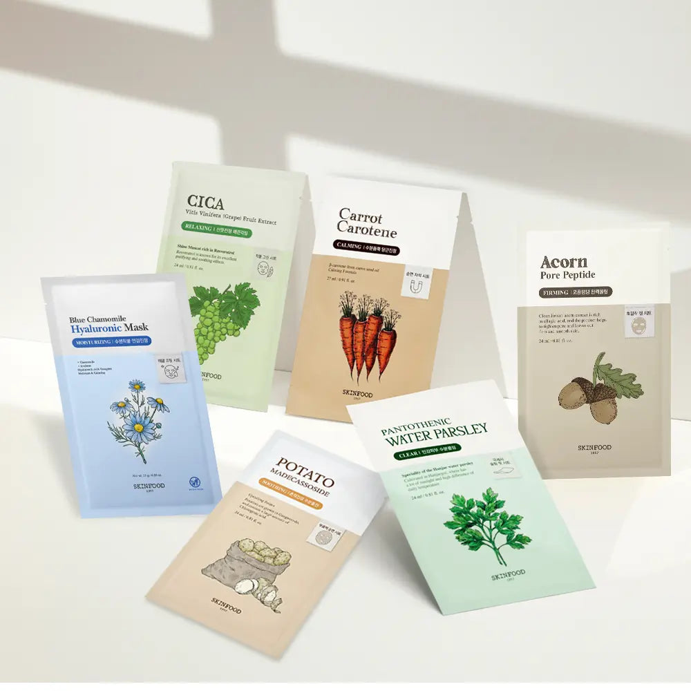 [skinfood] SKINFOOD Mask Sheet (Choose 1 out of 6 types) / 스킨푸드 마스크시트 1매 6종 중 택1
