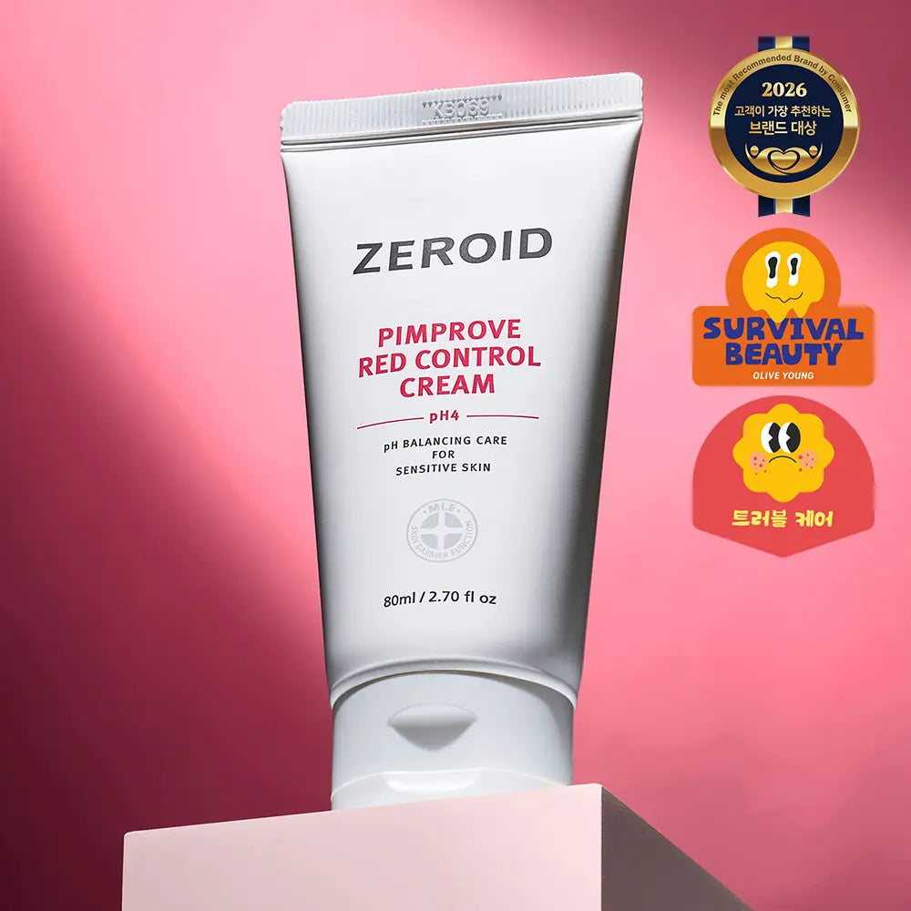 [ZEROID] Zeroid Pimprove Red Control Cream pH 4 80ml / [트러블 피부 추천/약산성 장벽 케어] 제로이드 핌프로브 레드 컨트롤 크림 pH4 80ml