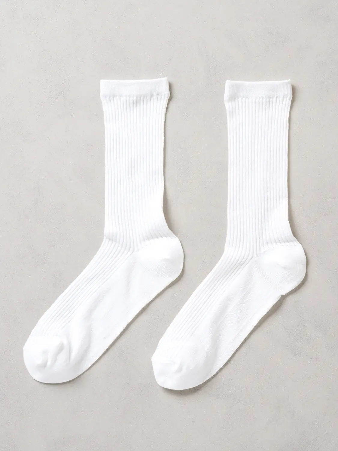[DAISO] Kikiya Socks Sheer Ribbed Long Socks White / 키키야삭스 시스루 골지 롱롱 양말 화이트