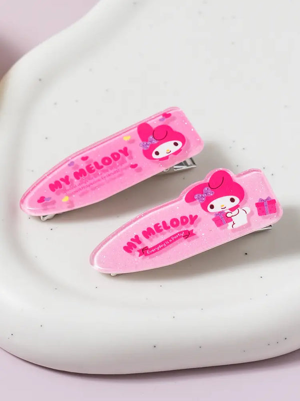 [DAISO] My Melody Triangle Clip Pins (2 pcs) / 마이멜로디 삼각 집게핀 2개입