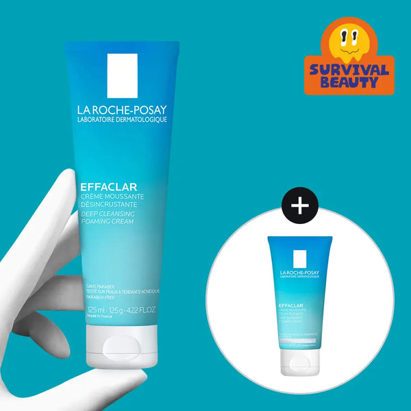 [LAROCHEPOSAY] La Roche-Posay Effaclar Deep Cleansing Foaming Cream 125ml (Includes Effaclar Foam 50ml) / 라로슈포제 에빠끌라 딥 클렌징 포밍 크림 125ml 기획 (+에빠끌라 폼 50ml)