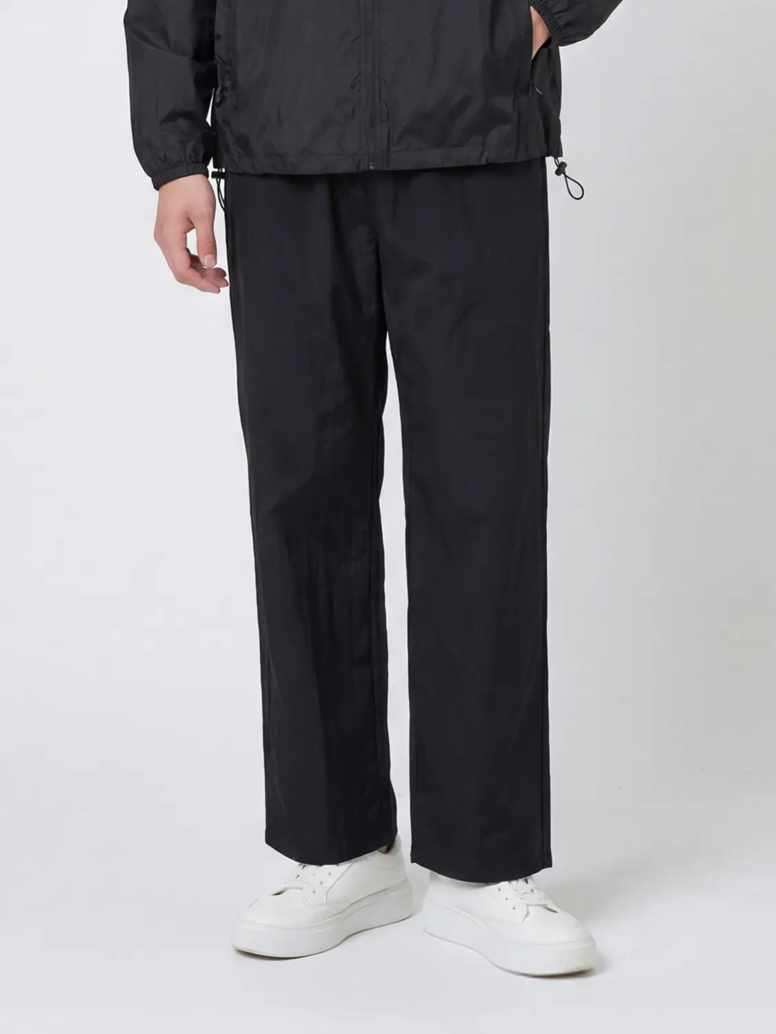 [DAISO] Nylon Straight Pants (L) - Black / 나일론스트레이트팬츠(L)(블랙)