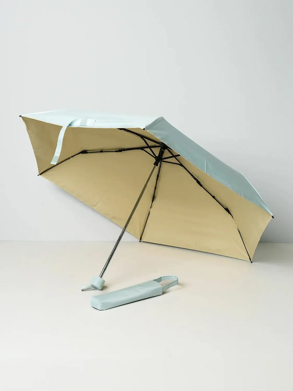 [DAISO] 3-Section Folding Umbrella with Handle Pouch, Blackout, UV Protection / [UV 최대 99% 차단] 핸들 파우치 컬러 암막 3단 우산 6K 50 cm