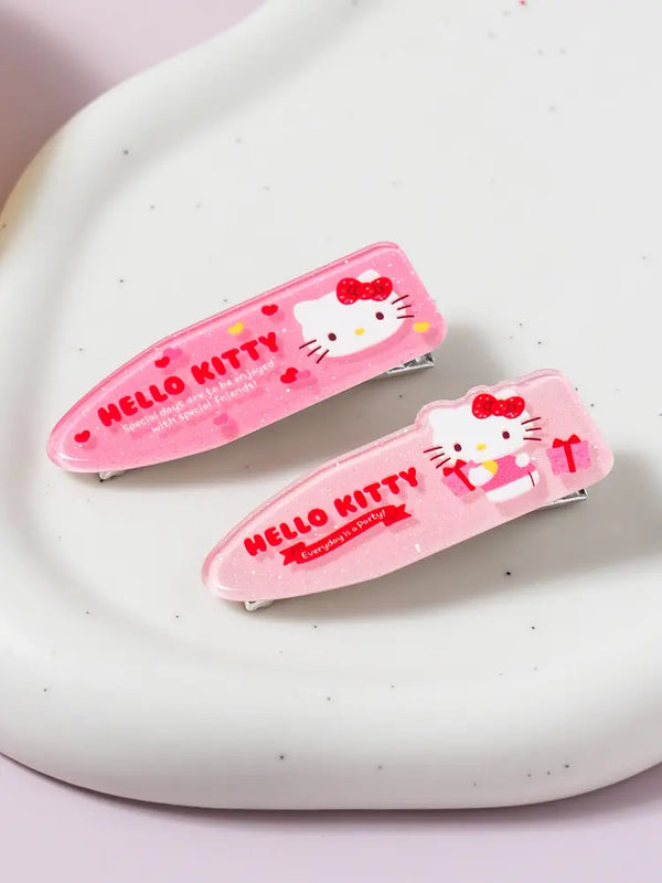 [DAISO] Hello Kitty Triangle Claw Clip Set (2 Pieces) / 헬로키티 삼각 집게핀 2개입
