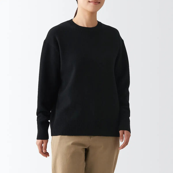 [MUJI] Washable Wool Middle Gauge Crewneck Sweater / 워셔블 울 미들 게이지 크루넥 스웨터