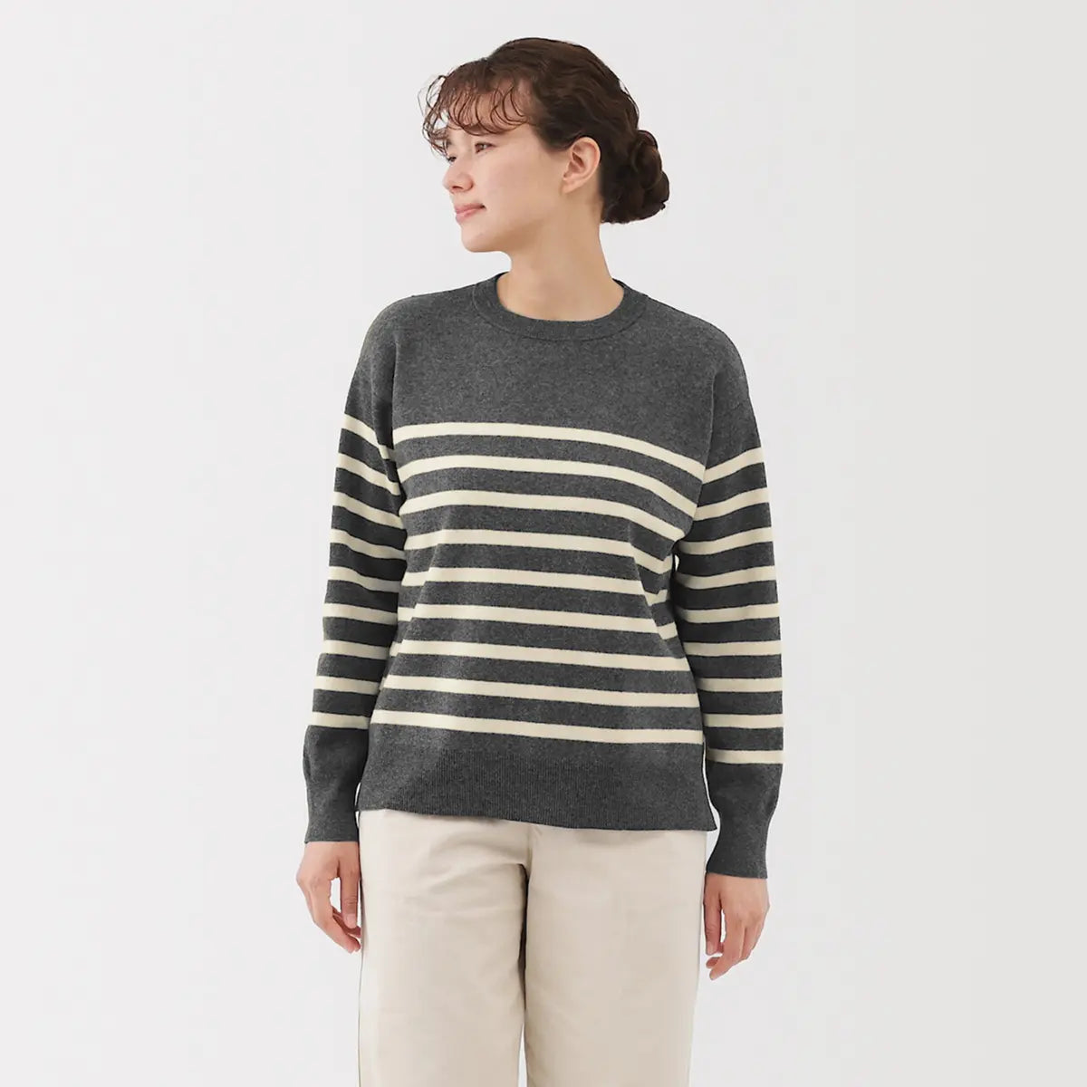 [MUJI] Washable Milano Rib Crewneck Sweater / 워셔블 밀라노 리브 크루넥 스웨터