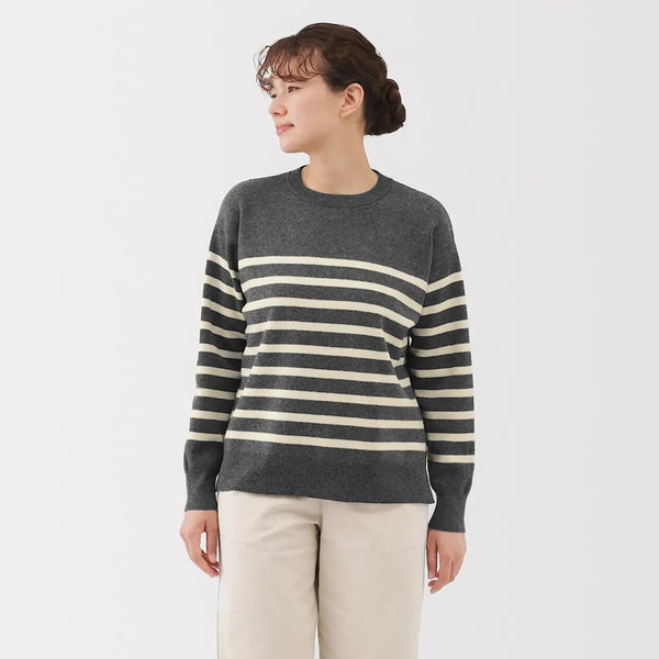 [MUJI] Washable Milano Rib Crewneck Sweater / 워셔블 밀라노 리브 크루넥 스웨터