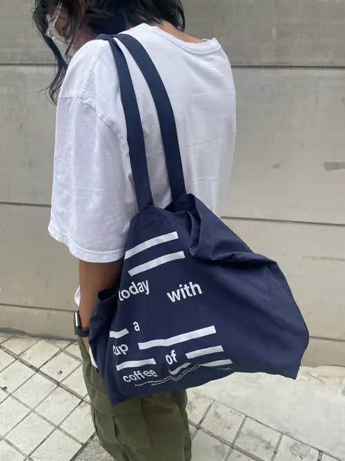 [ACOC] Nice Walk Today Eco Bag_Navy