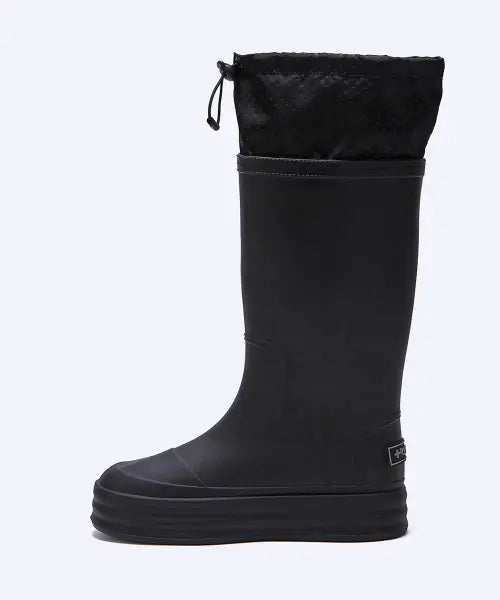 [OTZ] Polka Dot Rain Boots - Long, Black / 도트 레인부츠 롱 블랙 OZV6GA238B