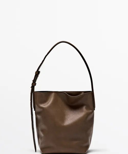 [MASSIMO DUTTI] Napa Leather Mini Bucket Bag / 나파 가죽 미니 버킷 백