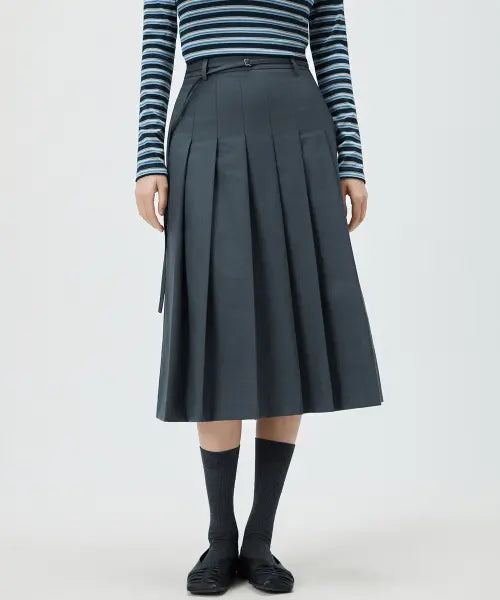 [MIXXO] Pleated Long Skirt / 플리츠 롱 스커트_MIWWHG416G