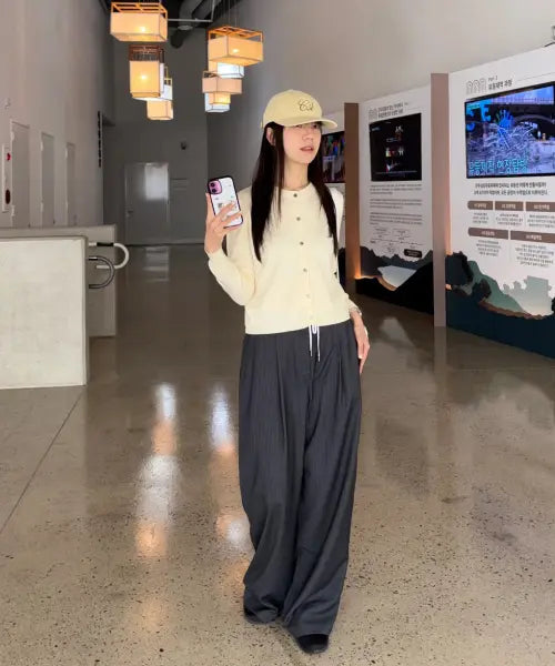 [MIXXO] Obi Wide Leg Pants_MIWTWG401B / 오비 변형 슬랙스_MIWTWG401B