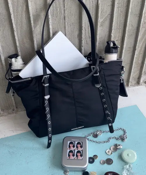 [FILLINTHEBLANK] Trucker Bag (nylon)(black)