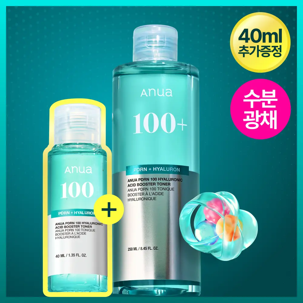 [Anua] Anua Hyaluron Acid 100 Booster Toner 250ml Set (+40ml) / [수지 PICK] 아누아 피디알엔 100 히알루론산 부스터 토너 250ml 기획 (+40ml)