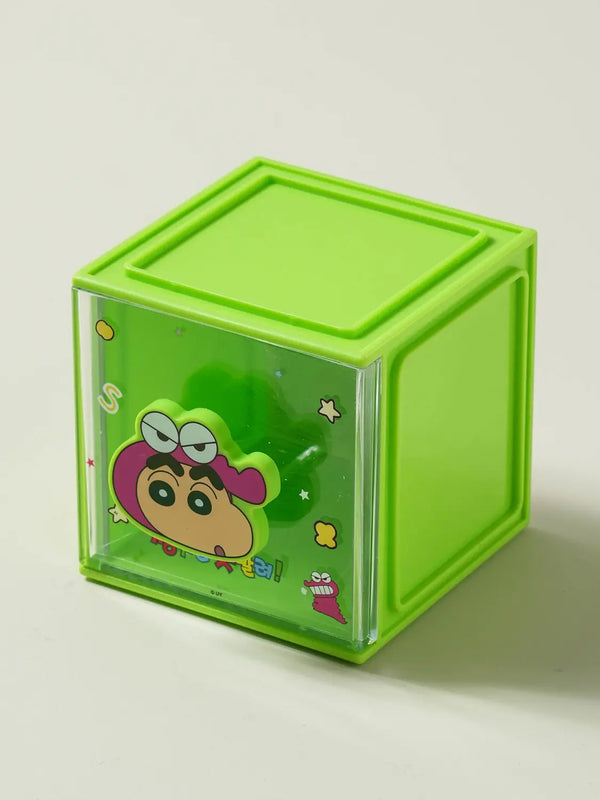 [DAISO] Crayon Shin-chan Large Handle Cube Box / 짱구 대형 손잡이 큐브 박스 짱구