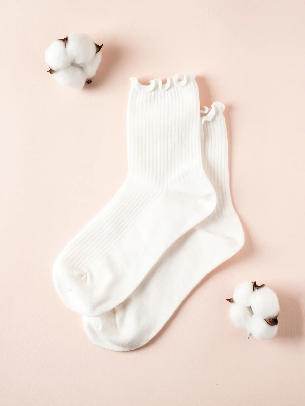 [DAISO] Kikiya Socks Women's Lace Ribbed Socks White / 키키야삭스 여성 레이스 골지 양말 화이트