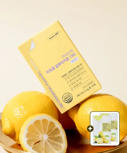 [MIZON] Innersuit Liposome Glutathione 180 + Free Mask Pack (2ea, Random) / 이너스빗 리포좀 글루타치온 180 +마스크팩 2매 랜덤 증정