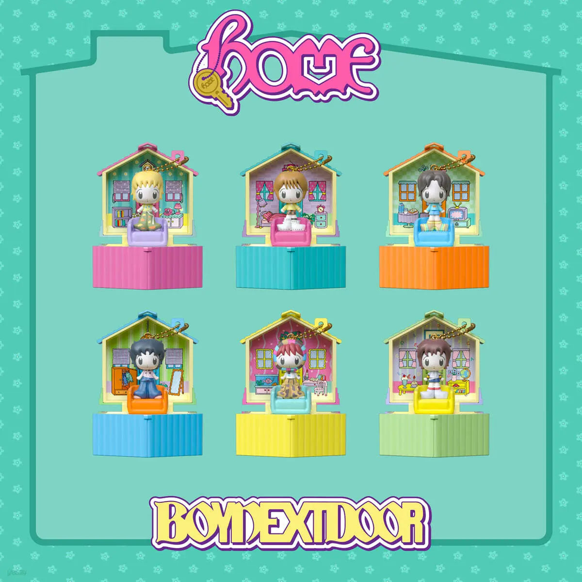 [Boynextdoor] BOYNEXTDOOR 1st Studio Album [HOME] (Pocket Home ver.) (Set of 6) / BOYNEXTDOOR (보이넥스트도어) - 1st Studio Album [HOME][POCKET HOME ver.][6종 SET]