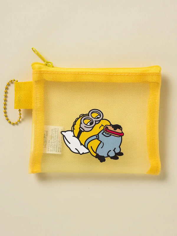 [DAISO] Minions Mesh Pouch Small / 미니언즈 메쉬 파우치 소형