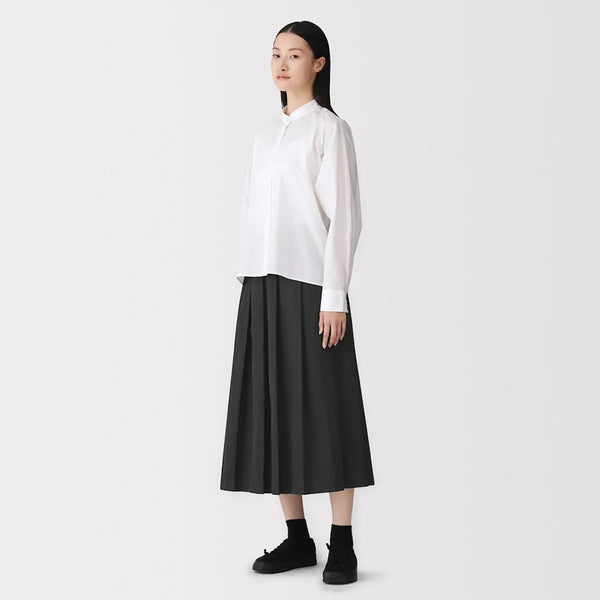 [MUJI] Water-repellent Polyester Taffeta Tuck Easy Skirt / 발수 폴리에스터 태피터 턱 이지 스커트