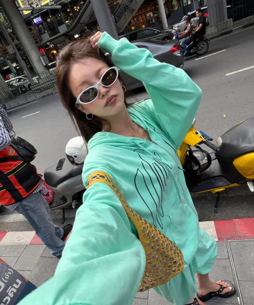 [WAVEGIRL] Single Wave Hood Zip-Up-Mint
