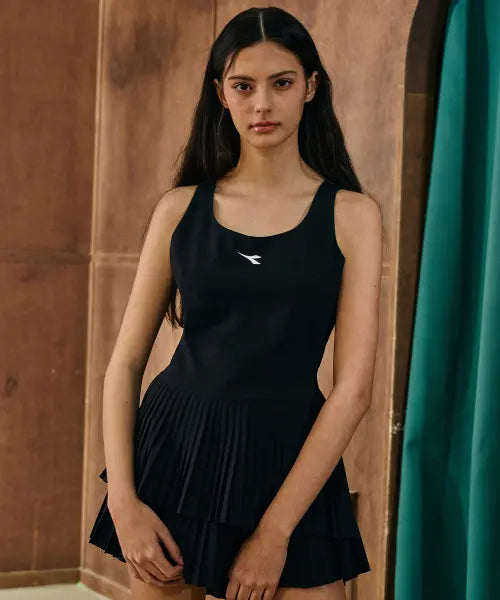 [diadora] Ermina Tennis Dress - Black / 에르미나 테니스 원피스 BLACK