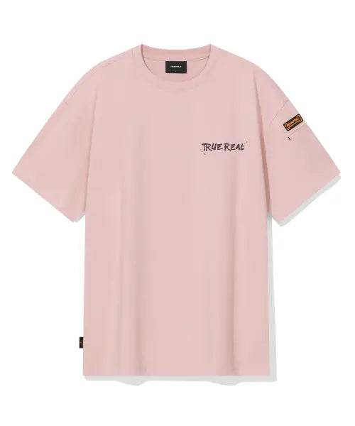 [BEENTRILL] Tactical Sleeve Pocket Oversized Short Sleeve T-Shirt (Light Pink) / 택티컬 소매 포켓 오버핏 반팔티(라이트 핑크)