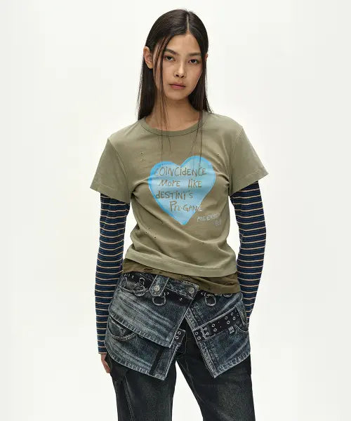 [ADSB ANDERSSON BELL] ASYMMETRIC LAYERED WRAP SKIRT (BLUE)
