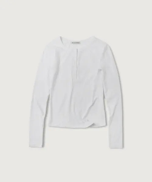 [MOOD INSIDE WOMAN] Women's Musk Modal Henley Neck T-shirt_4Color / (woman) 머스크 모달 헨리넥 티셔츠_4Color