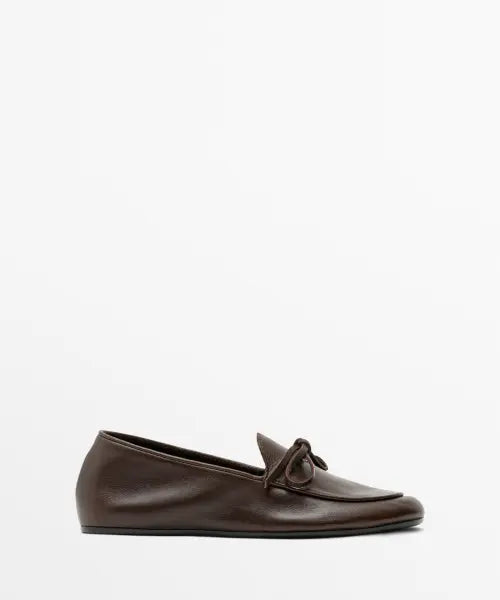 [MASSIMO DUTTI] Leather Ribbon Loafers / 레더 리본 로퍼