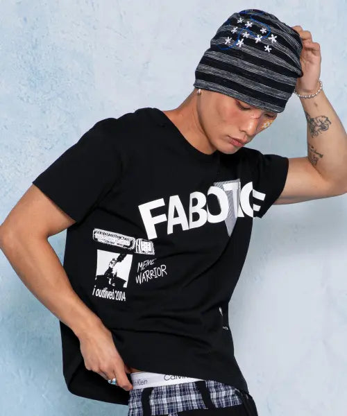 [GLACK] Favourtage Semi-Crop Pocket T-Shirt (Black) / GT179 파보타지 세미 크롭 포켓 티셔츠 (BLACK)