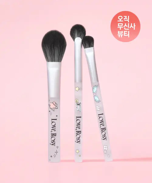 [2AN] Makeup Brush 3-Piece Kit (Eyeshadow + Cheek + Highlighter) / 메이크업 브러쉬 3종 키트 (섀도우+치크+하이라이터)