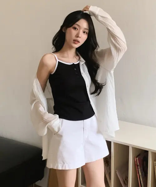 [AAU] Wind 3-Quarter Cotton Pants_White / 윈드 3부 코튼 팬츠_화이트