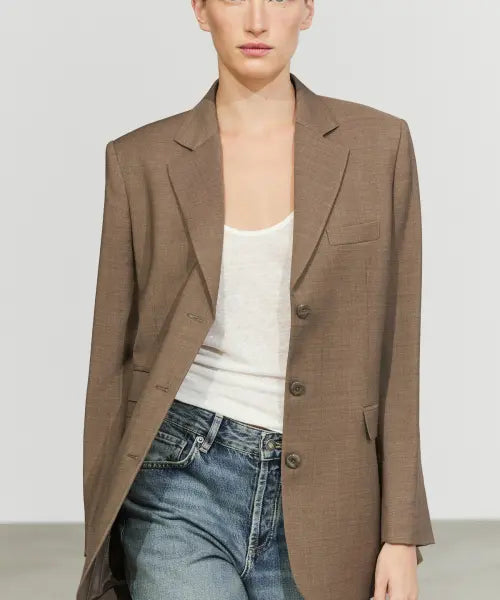 [MASSIMO DUTTI] 100% Wool Mélange Suit Blazer / 울 100% 멜란지 수트 블레이저