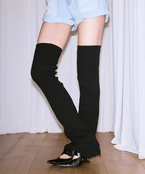 [THE MYSTERIOUS HOTEL] HOTEL LEG WARMER [BLACK]