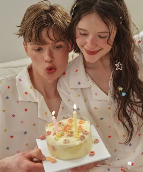 [OHSELPIC] UNI Stella Dot Short Sleeve Pajamas / (uni) 스텔라 도트 반팔 파자마 2Size