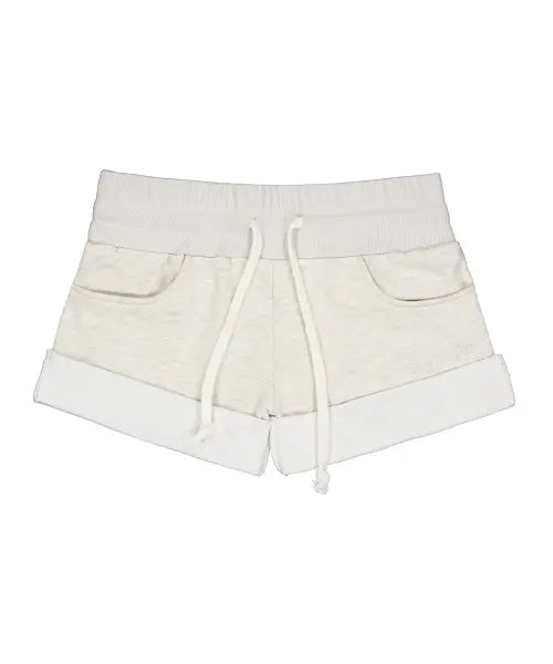 [FORUSRING] Cupid mini sweat shorts (melange ivory)
