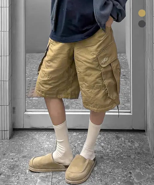 [AECA] RIPSTOP WASHING CARGO SHORTS (2color)
